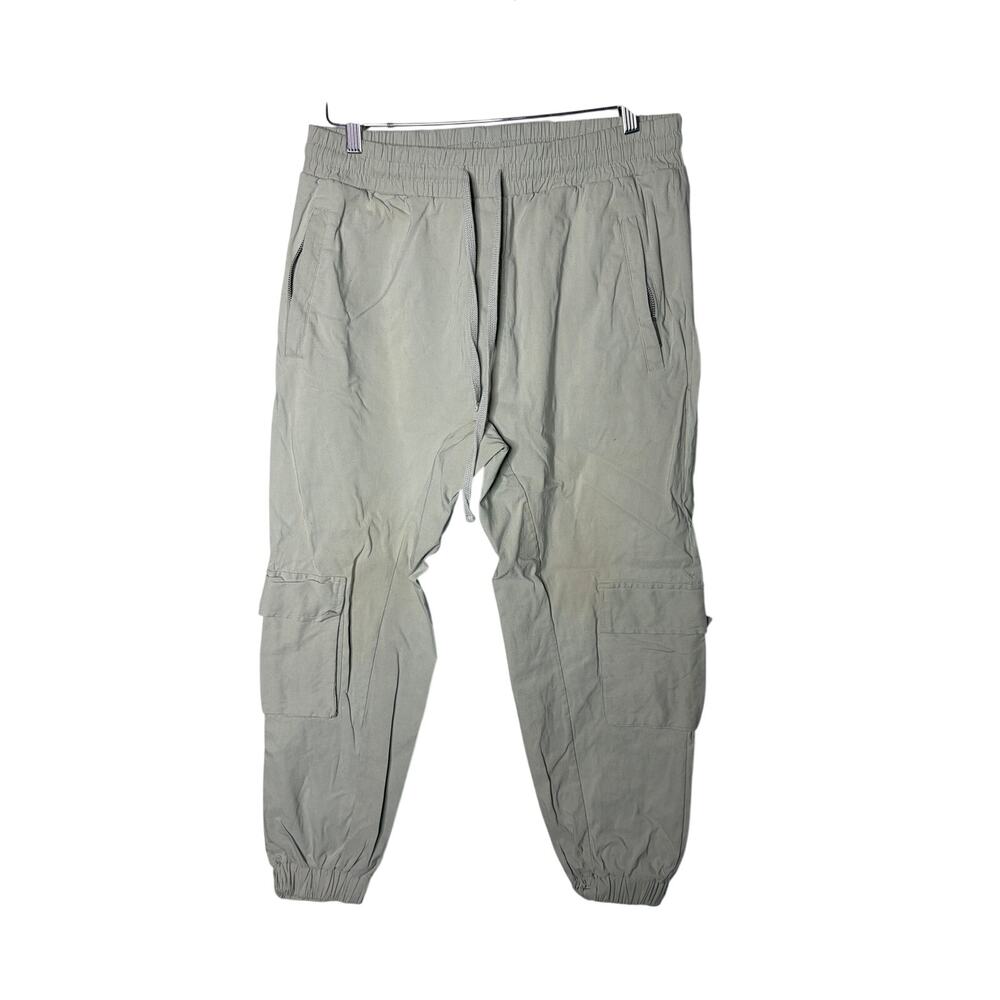 Thom Krom Grey Nylon Stretch Ripstop Cargo Pants sz L